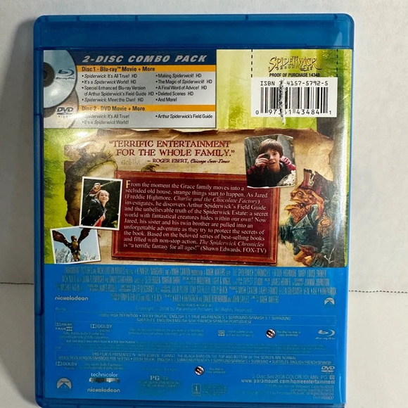 Spiderwick Chronicles Blu Ray DVD - Picture 2 of 3